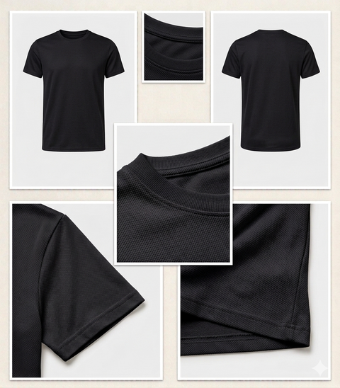 1300 CAMISETA CLASSIC-FIT CAB 230GR NEGRO