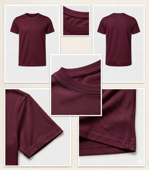 1304 CAMISETA CLASSIC-FIT CAB 230GR VINO